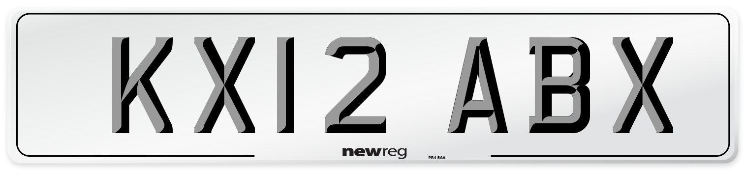 KX12 ABX Number Plate from New Reg